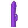 MV123-Roxo_1 Vibrador Recarregável Mini Pênis com Estimulador Clitoriano em Formato de Coelho Vip Mix