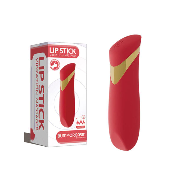 MV124-Vermelho_4 Mini vibrador em Formato de Batom com 9 Modos de Vibração Vip Mix