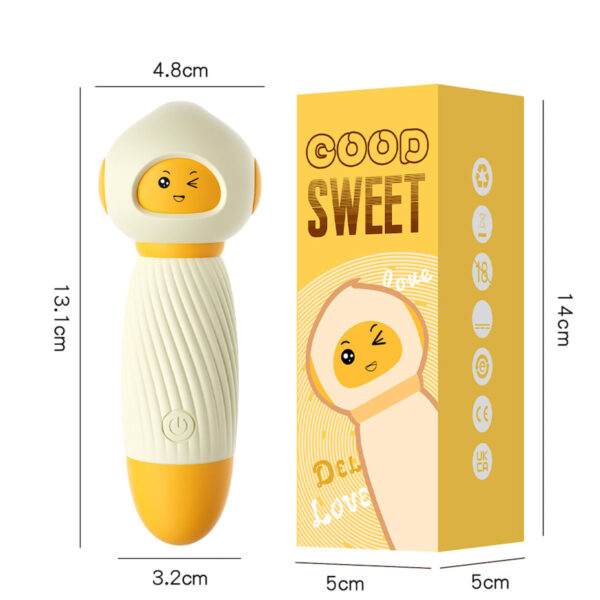 MV129-Amarelo_4 Mini Vibrador Recarregável Good Sweet com 10 Modos de Vibração Vip Mix