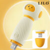 MV129-Amarelo_8 Mini Vibrador Recarregável Good Sweet com 10 Modos de Vibração Vip Mix