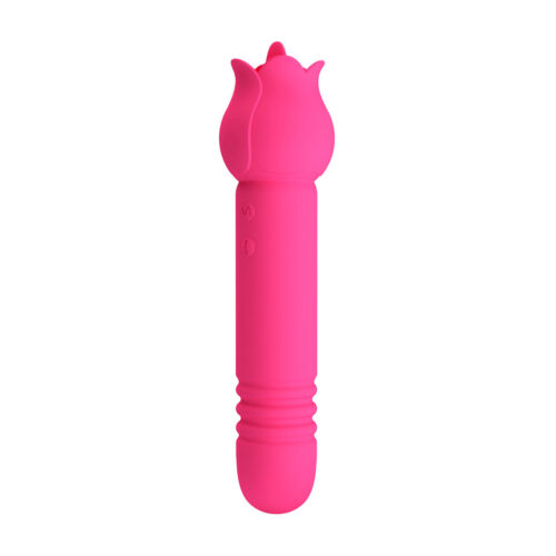 MV140-Pink_1 Pretty Love Chaley Vibrador Duplo Vai e Vem com Estimulador Língua Vip Mix