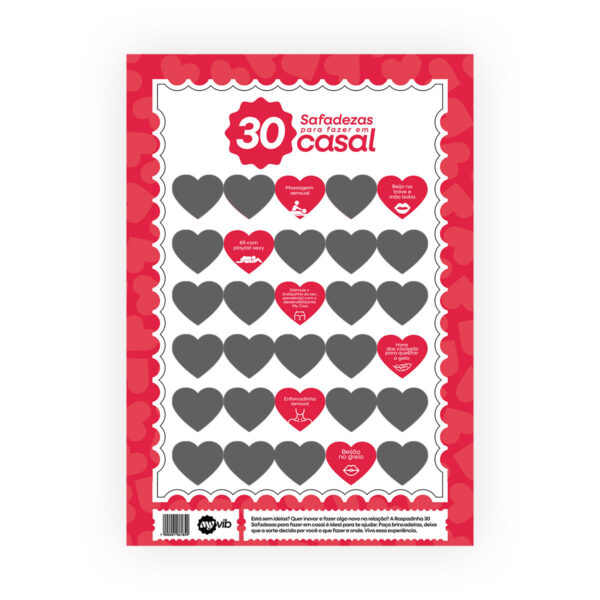 Raspadinha 30 Safadezas para Fazer em Casal 60X45CM MyVib
