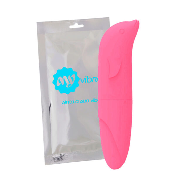 MVVPG01-Pink_2 MyVibro Vibrador Ponto G Formato Golfinho Aveludado MyVib