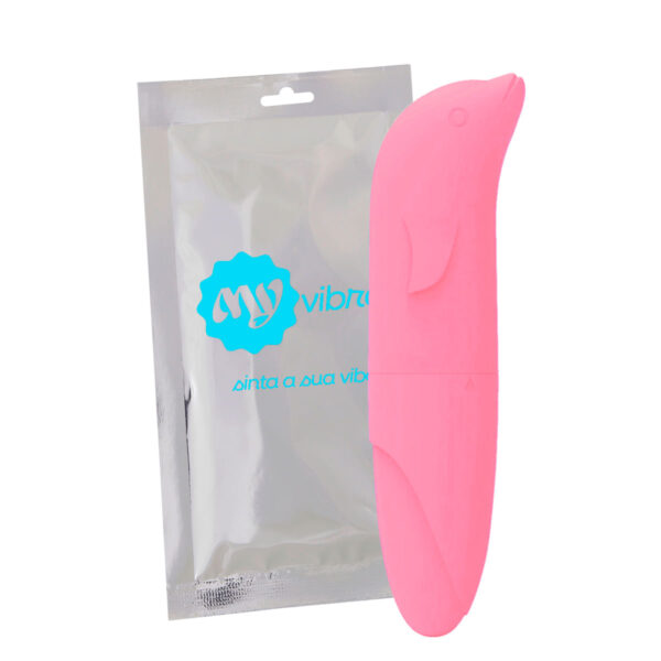 MVVPG01-Rosa_2 MyVibro Vibrador Ponto G Formato Golfinho Aveludado MyVib