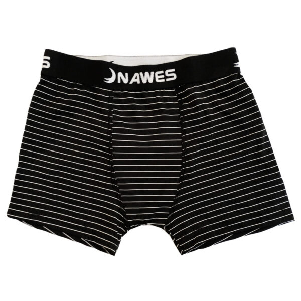N13-P-Preto_11 Cueca Boxer Adulto em Microfibra Listrada Nawes