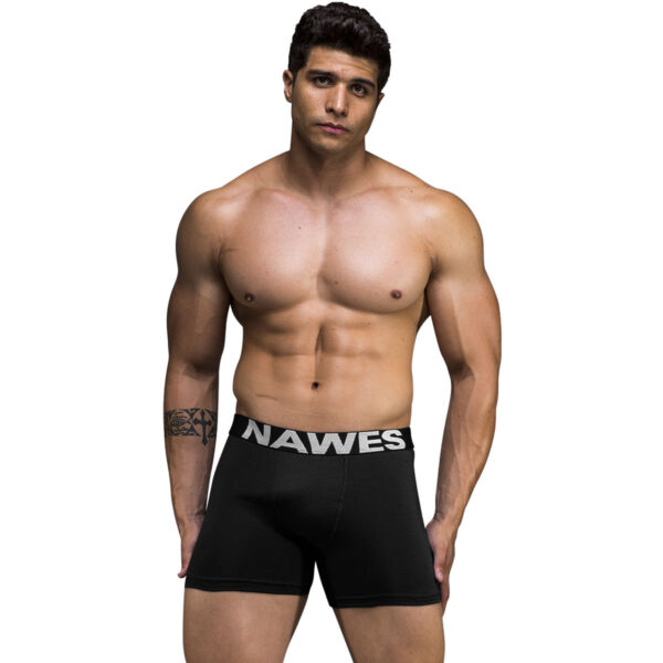 N22-EG4-Preto_1 Cueca Boxer Adulta Básica em Cotton Plus Size Nawes