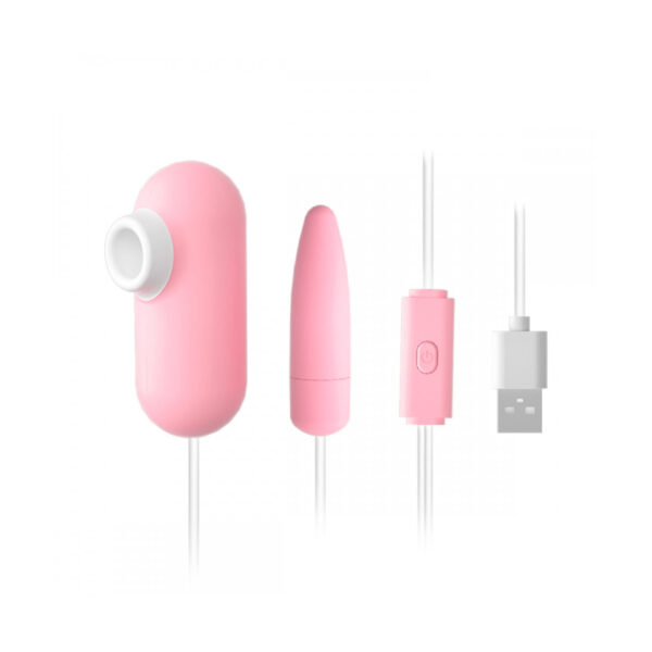 OV031C-Rosa-Claro_2 Cápsula Vibratória com 2 Bullets com 12 Modos de Vibração e Pulsação Vip Mix