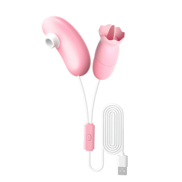 OV031F-Rosa_1 Cápsula vibratória com 2 Bullets 12 modos de Vibração e Pulsação Vip Mix