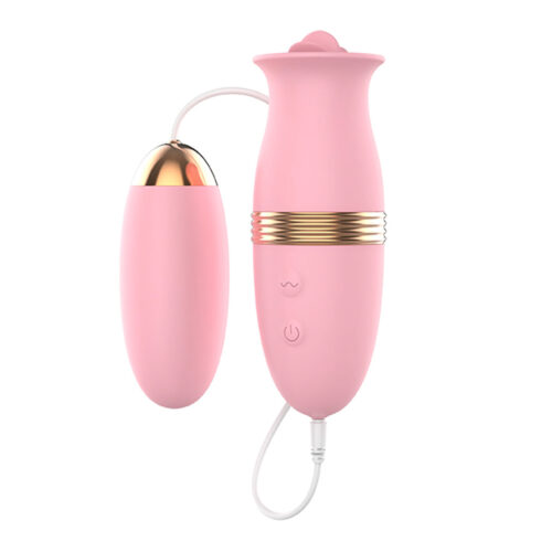 OV033-Rosa-Claro_1 Lilo Shape of Love Cápsula Vibratória com Bullet e Simulador de Língua Vip Mix