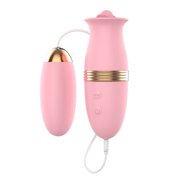 OV033-Rosa-Claro_1 Lilo Shape of Love Cápsula Vibratória com Bullet e Simulador de Língua Vip Mix