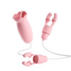 OV046B-Rosa_2 Prendedores de Mamilos de Pressão com Mini Cápsula Vibratória e Capa com Língua 12 Modos de Vibração