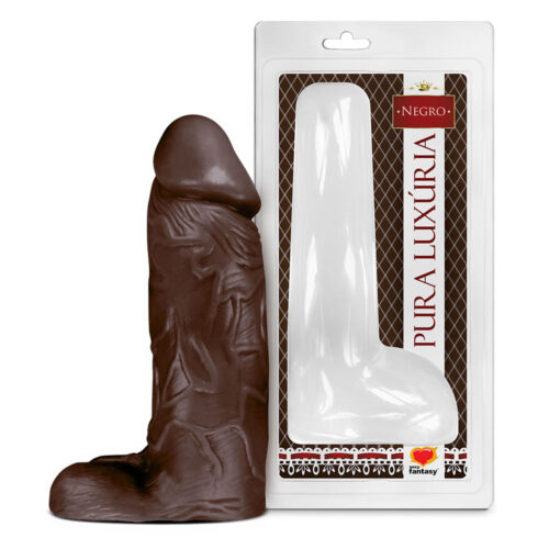 Prótese Pura Luxúria Realístico com Escroto 23,2 x 7,3 cm Sexy Fantasy