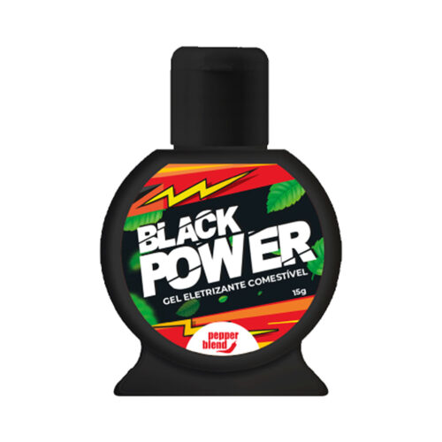 PB104_1 Black Power Gel Eletrizante Comestível Menta Extra Forte 15gr Pepper Blend