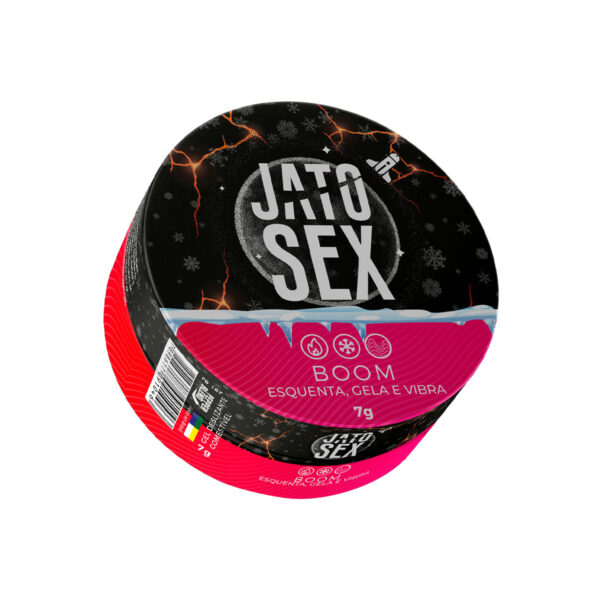PB187-Boom_1 Gel ComestĂvel Jato Sex Boom Esquenta, Gela e Vibra 7g Pepper Blend