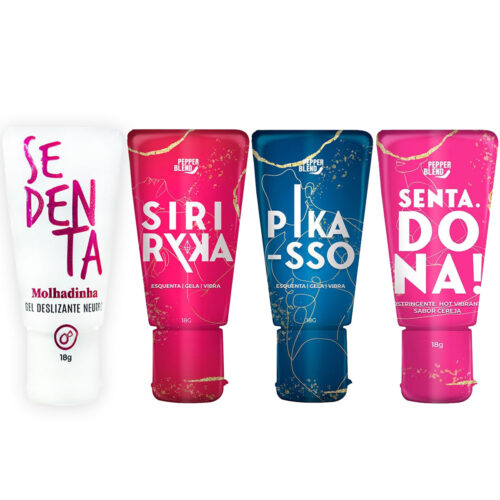 Kit Erótico com 4 Itens Siri Ryka Pikasso Molhadinha e Senta Dona
