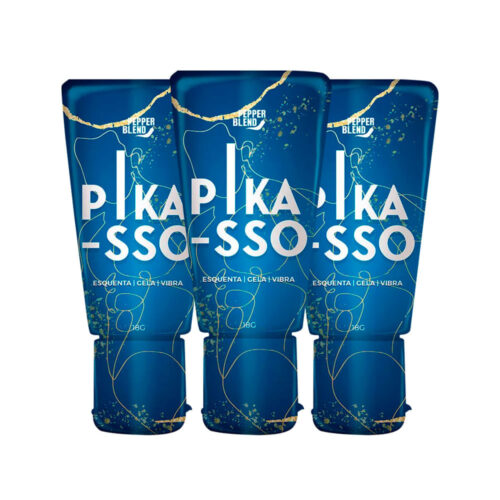 PB357-3_1 Kit com 3 Pikasso Gel Comestível Esquenta, Gela e Vibra