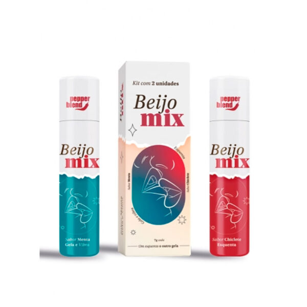 PB370-Menta-e-Chiclete_1 Kit Beijo Mix Gela, Vibra e Esquenta 14g Pepper Blend - Beijo Mix Gela e Vibra, Esquenta 14gr Pepper Blend
