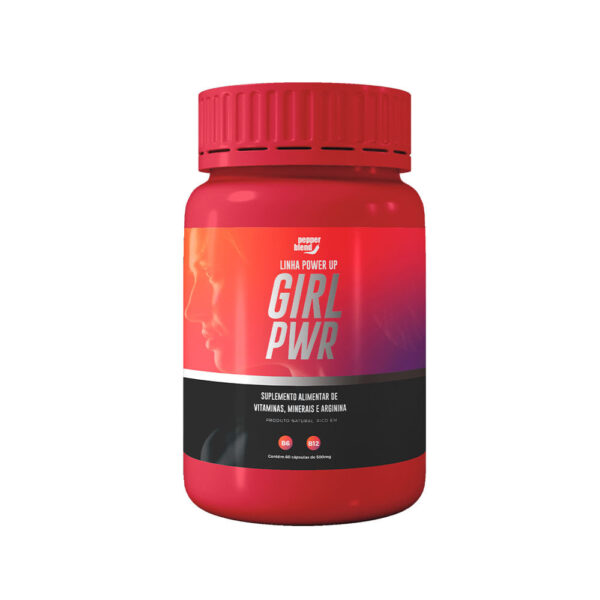 PB371_1 Girl Pwr Suplemento Alimentar de Vitaminas, Minerais e Arginina Linha Power Up Pepper Blend