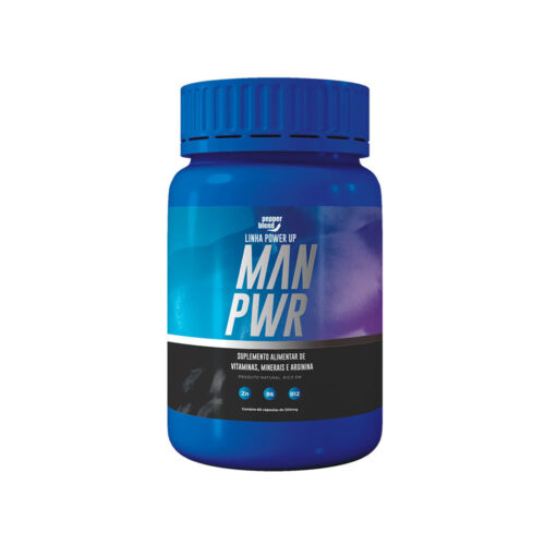 PB372_1 Man PWR Suplemento Alimentar de Vitaminas, Minerais e Arginina Linha Power Up Pepper Blend