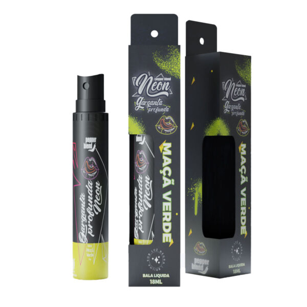 PB407-Maca-Verde_2 Garganta Profunda Bala LĂquida Extra Forte Dessensibilizante em Spray Linha Neon 18ml Pepper Blend