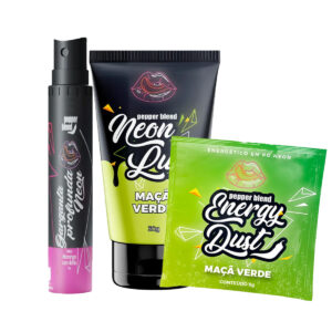 Kit Erótico com Garganta Profunda, Neon Lub e Neon Dust