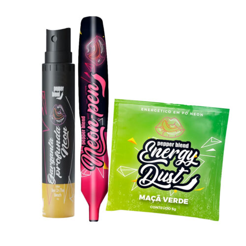 PB409326328 Kit Erótico com Garganta Profunda, Neon Pen e Neon Dust