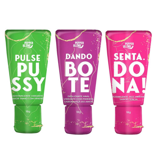 PB449447445 Kit Erótico com 3 Itens Dando o Bote Senta Dona e Pulse Pussy