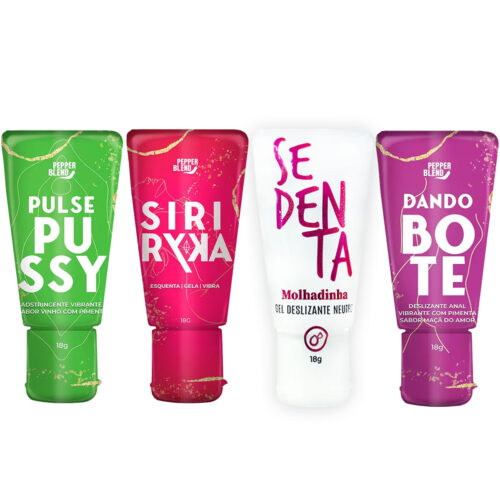PB449509445356 Kit Erótico com 4 Itens Dando o Bote Molhadinha Pulse Pussy e Siri Ryka