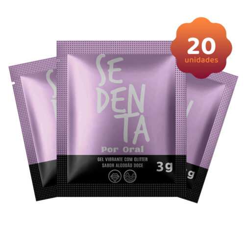 PB504-K20 Kit Erótico com 20 Sachês Sedenta Por Oral Algodão Doce 3g Pepper Blend