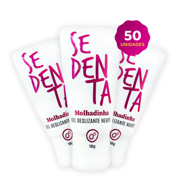 Kit Erótico com 50 Sedenta Molhadinha Lubrificante Íntimo 18g Pepper Blend
