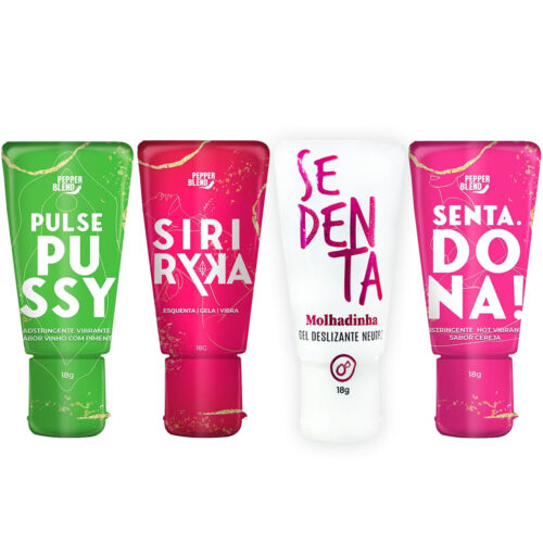 PB509447445356 Kit Erótico com 4 Itens Molhadinha Senta Dona Pulse Pussy e Siri Ryka