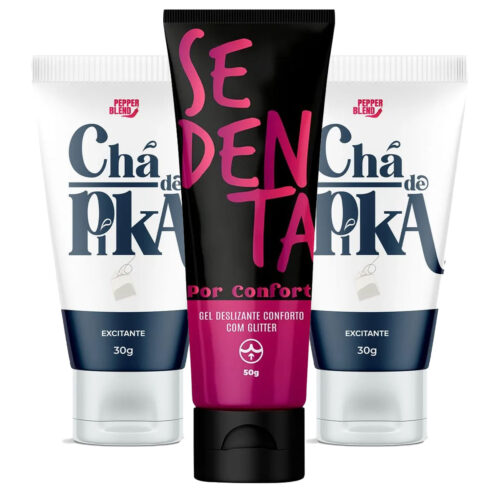 Kit Erótico com Chá de Pika 2 Unidades e Sedenta Por Conforto