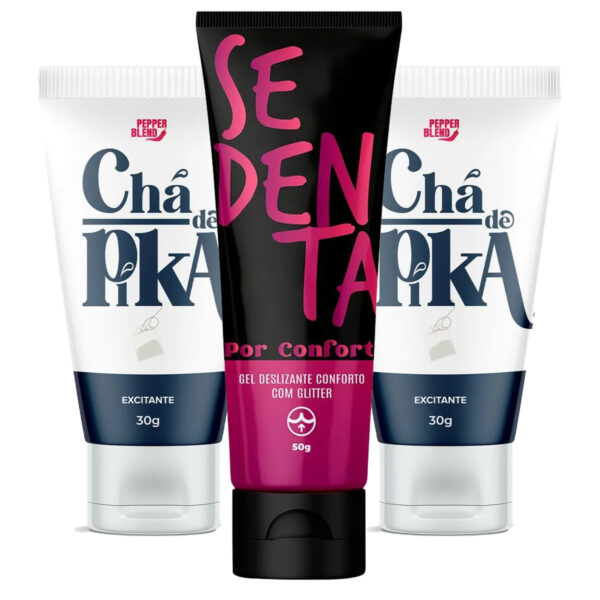 PB515416 Kit Erótico com Chá de Pika 2 Unidades e Sedenta Por Conforto