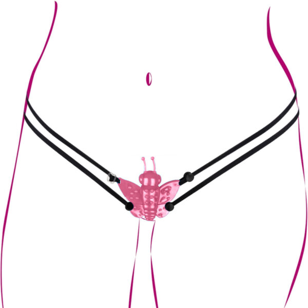 PBE106M-Rosa_3 Micro Butterfly Massageador e Estimulador de Clitóris com Vibro Pau Brasil
