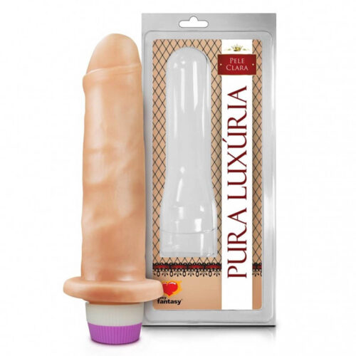 PC012_1 Prótese Pura Luxúria Realístico com Vibro 17,4 x 4,1cm Sexy Fantasy