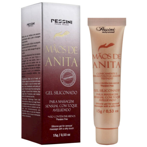 PC896_1 Gel Siliconado para Massagem Sensual com Toque Aveludado Mãos de Anita 15g Pessini