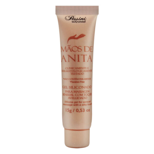 PC896_2 Gel Siliconado para Massagem Sensual com Toque Aveludado Mãos de Anita 15g Pessini