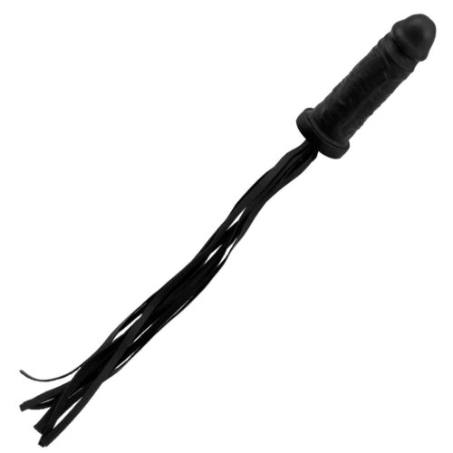 PCP117_1 Chicote com Prótese Preta com 14 cm Brasil Fetiche