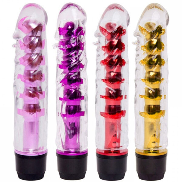 Vibrador Multivelocidade com Capa Lisa Transparente - Miss Collection
