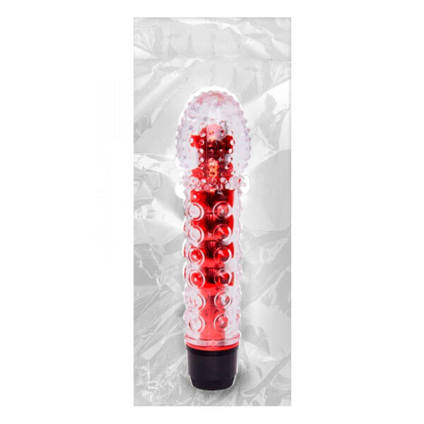 PE011D-Vermelho_2 Fell Me Vibrador Multivelocidade com Capa Texturizada Massageadora Vip Mix