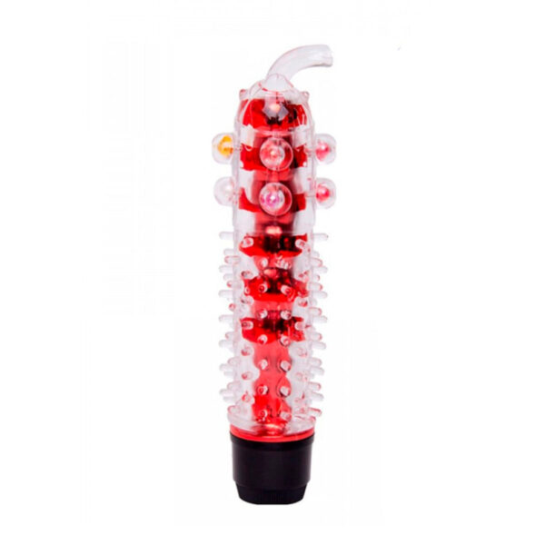 PE011E-Vermelho_1 Youvibe Fell Me Vibrador Multivelocidade com Capa Texturizada e Pérolas Vip Mix