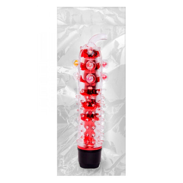 PE011E-Vermelho_2 Youvibe Fell Me Vibrador Multivelocidade com Capa Texturizada e Pérolas Vip Mix