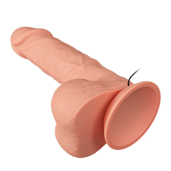 PE013C-Bege_2 Beautiful Bahamut Prótese Realística com Vibrador Multivelocidades Interno 21,8 x 4,3 cm Vip Mix