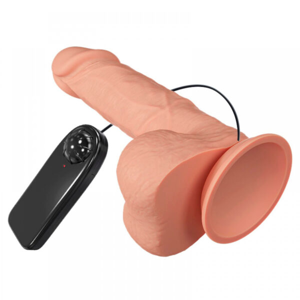 PE013C-Bege_8 Beautiful Bahamut Prótese Realística com Vibrador Multivelocidades Interno 21,8 x 4,3 cm Vip Mix