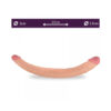 PE061-Bege_2 Double Dildo Prótese Dupla com Veia Salientes 36x4,5cm Vip Mix
