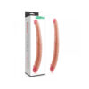 PE061-Bege_3 Double Dildo Prótese Dupla com Veia Salientes 36x4,5cm Vip Mix