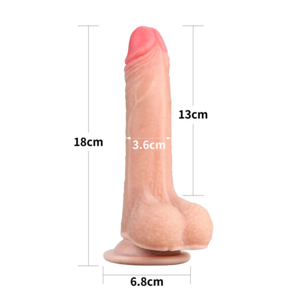 Lovetoy Sliding Skin Dong Prótese Realística 17,5x3,7 cm Miss Collection