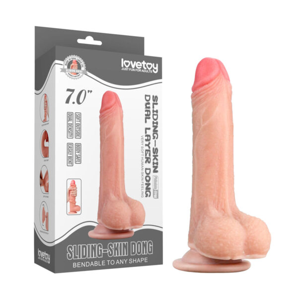 Lovetoy Sliding Skin Dong Prótese Realística 17,5x3,7 cm Miss Collection