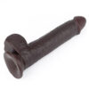 PE085-Chocolate_3 Lovetoy Sliding-Skin Dong Prótese Realística com Ventosa 18cm Vip Mix