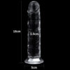 Lovetoy Flawless Clear Prótese Peniana em Jelly 18cm Vip Mix